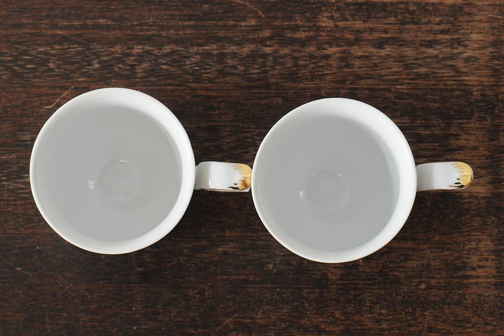 中古　ハンガリー　HOLLOHAZA(ホロハーザ)　Pannonia(パノニア)　木の実　カップ&ソーサー2客セット(洋食器)(R-043964)