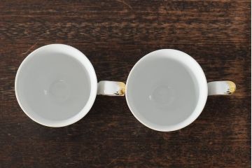 中古　ハンガリー　HOLLOHAZA(ホロハーザ)　Pannonia(パノニア)　木の実　カップ&ソーサー2客セット(洋食器)(R-043964)