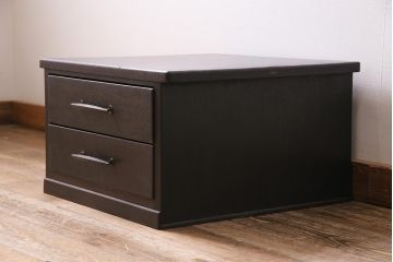 レトロ家具　昭和中期　ペイント　シックな印象の小引き出し(小物収納、卓上収納)(R-043970)