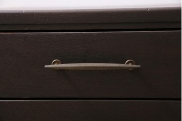レトロ家具　昭和中期　ペイント　シックな印象の小引き出し(小物収納、卓上収納)(R-043970)