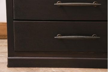 レトロ家具　昭和中期　ペイント　シックな印象の小引き出し(小物収納、卓上収納)(R-043970)