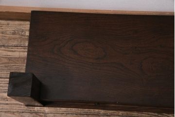 アンティーク家具　和製アンティーク　明治大正期　総ケヤキ材の引き出し付き置床(置き床、飾り台)(R-043972)