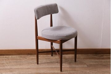 ヴィンテージ家具　北欧ビンテージ　G-PLAN(ジープラン)　Fresco(フレスコ)　チーク材　サーキュラーチェア(ダイニングチェア、椅子)(R-043979)