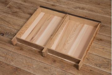 アンティーク家具　昭和初期　ヒノキ材　使いこまれた質感が味わい深い平机(デスク、ワークデスク、在宅ワーク、在宅用)(R-043983)