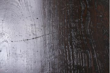 アンティーク家具　昭和初期　ヒノキ材　使いこまれた質感が味わい深い平机(デスク、ワークデスク、在宅ワーク、在宅用)(R-043983)