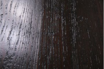 アンティーク家具　昭和初期　ヒノキ材　使いこまれた質感が味わい深い平机(デスク、ワークデスク、在宅ワーク、在宅用)(R-043983)