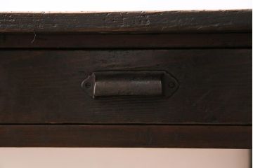 アンティーク家具　昭和初期　ヒノキ材　使いこまれた質感が味わい深い平机(デスク、ワークデスク、在宅ワーク、在宅用)(R-043983)