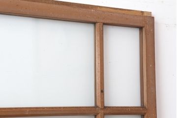 アンティーク建具　昭和初期　ノスタルジックな雰囲気が魅力のガラス戸2枚セット(引き戸)(R-043985)