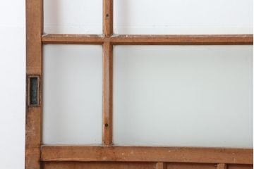 アンティーク建具　昭和初期　ノスタルジックな雰囲気が魅力のガラス戸2枚セット(引き戸)(R-043985)