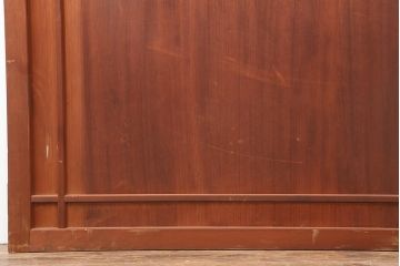 アンティーク建具　昭和中期　ヒノキ材・柾目　上手物!木の風合いが楽しめる木製ドア(木製扉、開き戸)(R-043988)