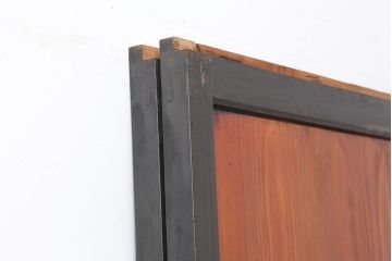 アンティーク建具　明治大正期　上品な空間作りにおすすめの格子帯戸2枚セット(引き戸、障子戸)(R-043990)