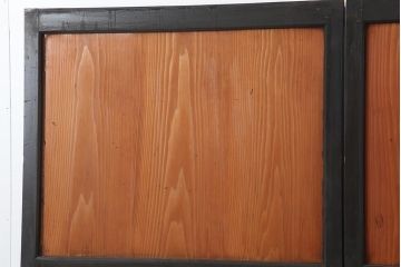 アンティーク建具　明治大正期　上品な空間作りにおすすめの格子帯戸2枚セット(引き戸、障子戸)(R-043990)