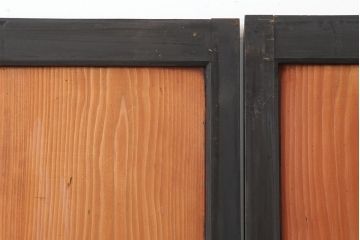 アンティーク建具　明治大正期　上品な空間作りにおすすめの格子帯戸2枚セット(引き戸、障子戸)(R-043990)