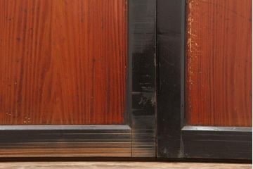 アンティーク建具　明治大正期　上品な空間作りにおすすめの格子帯戸3枚セット(引き戸、障子戸)(R-043991)