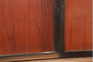 アンティーク建具　明治大正期　上品な空間作りにおすすめの格子帯戸3枚セット(引き戸、障子戸)(R-043991)