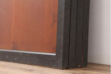 アンティーク建具　明治大正期　上品な空間作りにおすすめの格子帯戸4枚セット(引き戸、障子戸)(R-043992)
