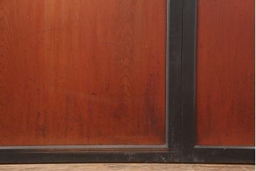 アンティーク建具　明治大正期　上品な空間作りにおすすめの格子帯戸4枚セット(引き戸、障子戸)(R-043992)