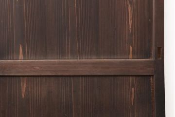 アンティーク建具　明治期　深みのある色味が素敵な帯戸2枚セット(引き戸、板戸)(R-043993)