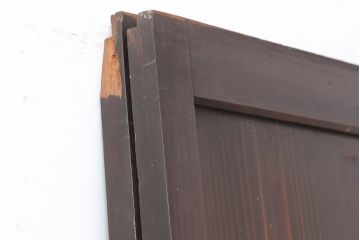 アンティーク建具　明治期　深みのある色味が素敵な帯戸2枚セット(引き戸、板戸)(R-043993)