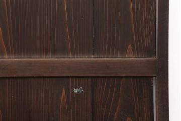 アンティーク建具　明治期　深みのある色味が素敵な帯戸3枚セット(引き戸、板戸)(R-043994)