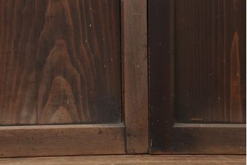 アンティーク建具　明治期　深みのある色味が素敵な帯戸3枚セット(引き戸、板戸)(R-043994)