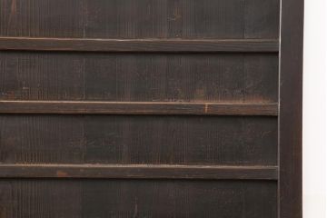 アンティーク建具　明治大正期　古い木の温かみが感じられる舞良戸2枚セット(板戸、引き戸)(R-043996)