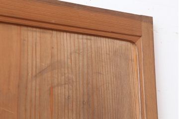 アンティーク建具　昭和中期　幅狭タイプ　一枚板　粋な意匠がおしゃれな板戸2枚セット(建具、引き戸)(R-043998)