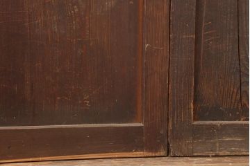 アンティーク建具　明治大正期　和モダンスタイルにぴったりな格子帯戸3枚セット(板戸、建具、引き戸)(R-043999)