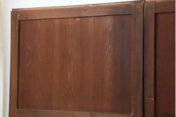 アンティーク建具　明治大正期　和モダンスタイルにぴったりな格子帯戸3枚セット(板戸、建具、引き戸)(R-043999)