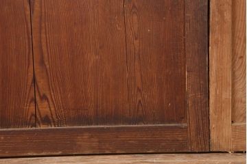 アンティーク建具　明治大正期　和モダンスタイルにぴったりな格子帯戸3枚セット(板戸、建具、引き戸)(R-043999)