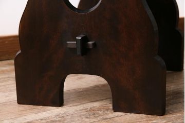 中古　松本民芸家具　和モダンスタイルにおすすめの12型茶卓2(サイドテーブル)(R-044001)