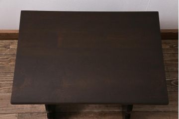 中古　松本民芸家具　和モダンスタイルにおすすめの12型茶卓2(サイドテーブル)(R-044001)