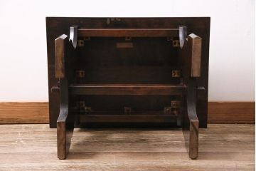 中古　松本民芸家具　和モダンスタイルにおすすめの12型茶卓2(サイドテーブル)(R-044001)