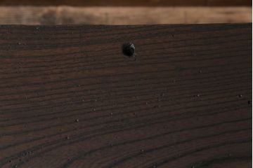 アンティーク家具　明治大正期　総ケヤキ材　力強い杢目が魅力の文机(座卓、座机、ローテーブル、センターテーブル)(R-044002)