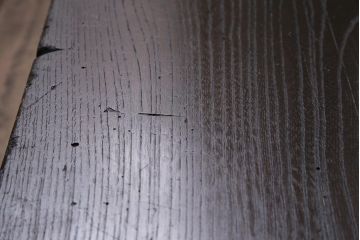 アンティーク家具　明治大正期　総ケヤキ材　力強い杢目が魅力の文机(座卓、座机、ローテーブル、センターテーブル)(R-044002)