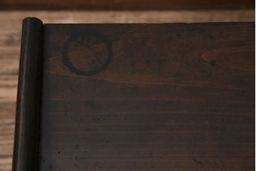 アンティーク家具　大正昭和初期　ヒノキ材　引き出し2杯付きの文机(座卓、座机、ローテーブル、センターテーブル)(R-044003)