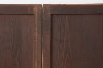 アンティーク建具　明治大正期　和モダンスタイルにぴったりな格子帯戸4枚セット(板戸、建具、引き戸)(R-044005)