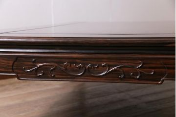 ヴィンテージ家具　縞黒檀　品のある佇まいが魅力の座卓(センターテーブル、ローテーブル、ビンテージ)(R-044010)