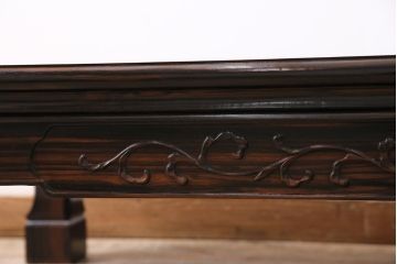 ヴィンテージ家具　縞黒檀　品のある佇まいが魅力の座卓(センターテーブル、ローテーブル、ビンテージ)(R-044010)
