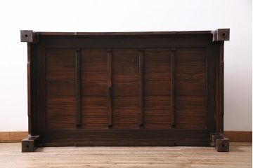 ヴィンテージ家具　縞黒檀　品のある佇まいが魅力の座卓(センターテーブル、ローテーブル、ビンテージ)(R-044010)