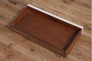 アンティーク家具　鏡付き　フランスアンティークのペイントキャビネット(ドレッサー、パーラーキャビネット)(R-044012)