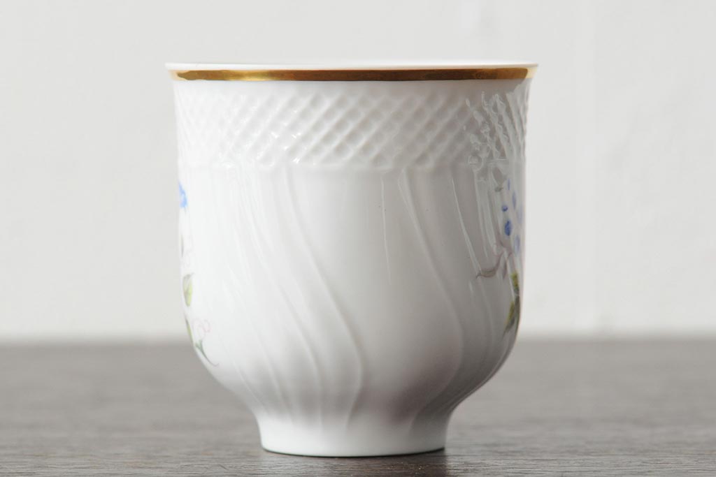 中古　ハンガリー　HOLLOHAZA(ホロハーザ)　Pannonia(パノニア)　バラ(薔薇)　カップ&ソーサー2客セット(洋食器)(R-044013)