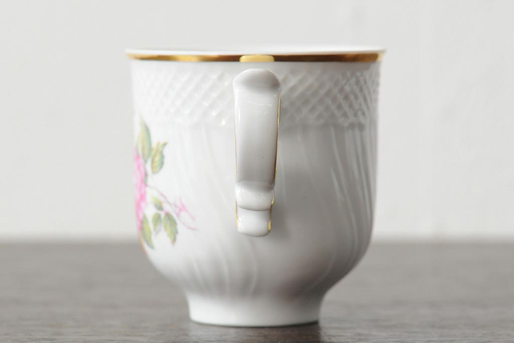 R-044013　中古　ハンガリー　HOLLOHAZA(ホロハーザ)　Pannonia(パノニア)　バラ(薔薇)　カップ&ソーサー2客セット(洋食器)(R-044013) hollohazaの通販