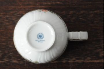 中古　ハンガリー　HOLLOHAZA(ホロハーザ)　Pannonia(パノニア)　バラ(薔薇)　カップ&ソーサー2客セット(洋食器)(R-044013)