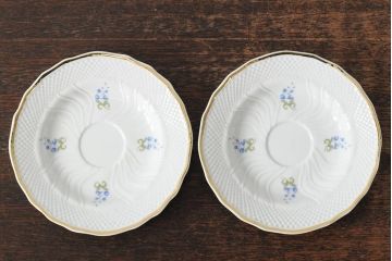 中古　ハンガリー　HOLLOHAZA(ホロハーザ)　Pannonia(パノニア)　バラ(薔薇)　カップ&ソーサー2客セット(洋食器)(R-044013)