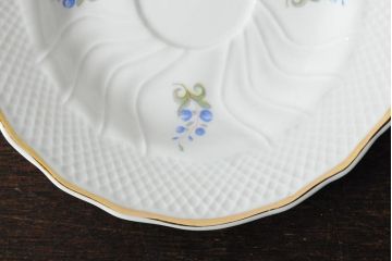 中古　ハンガリー　HOLLOHAZA(ホロハーザ)　Pannonia(パノニア)　バラ(薔薇)　カップ&ソーサー2客セット(洋食器)(R-044013)