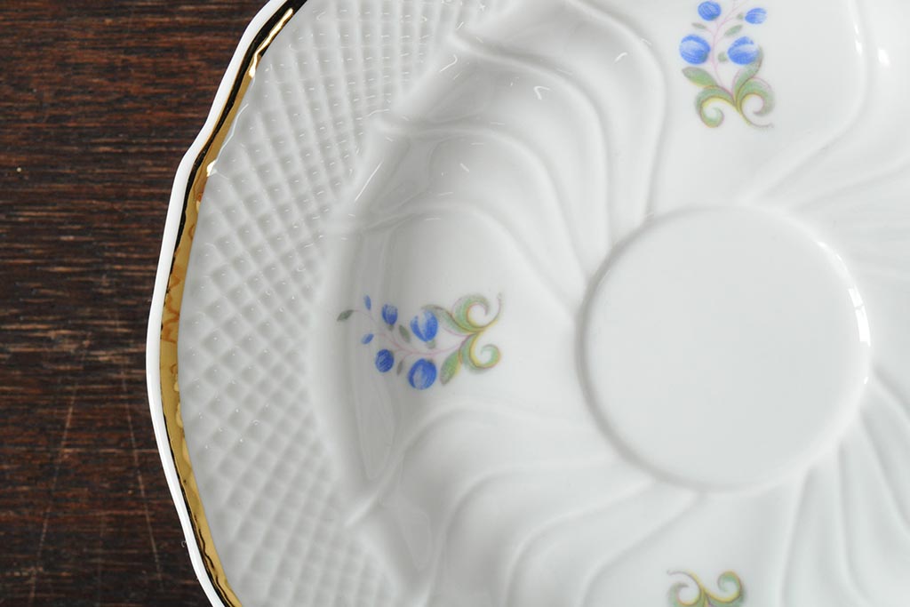 中古　ハンガリー　HOLLOHAZA(ホロハーザ)　Pannonia(パノニア)　バラ(薔薇)　カップ&ソーサー2客セット(洋食器)(R-044013)