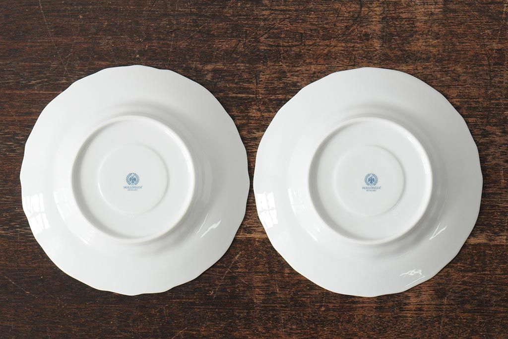 中古　ハンガリー　HOLLOHAZA(ホロハーザ)　Pannonia(パノニア)　バラ(薔薇)　カップ&ソーサー2客セット(洋食器)(R-044013)
