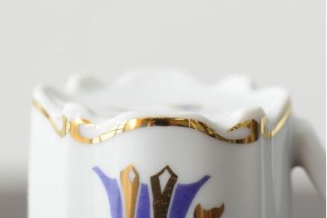 中古　ハンガリー　HOLLOHAZA(ホロハーザ)　Laura(ラウラ)　カップ&ソーサー3客セット(コーヒーカップ、洋食器)(R-044014)