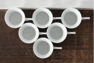 中古　ハンガリー　HOLLOHAZA(ホロハーザ)　Laura(ラウラ)　カップ&ソーサー6客セット(コーヒーカップ、洋食器)(R-044015)